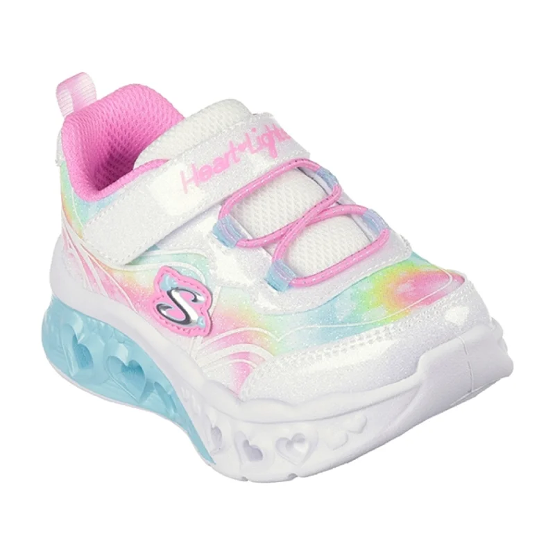 Breathable Loafers Skechers Flutter Heart Lights Sneakers White Multicolor