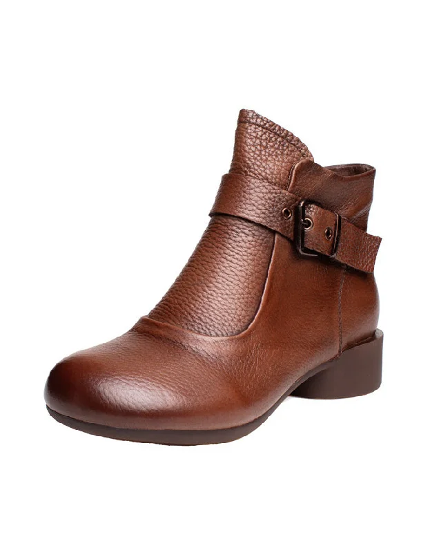 Cozy Memory Foam Shoes Ankle Buckle Comfortable Winter Ankle Boots