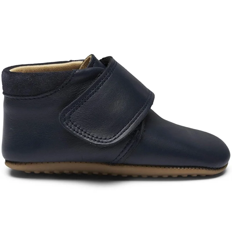 Airy Walking Shoes Pom Pom Indoor Shoe Velcro Navy