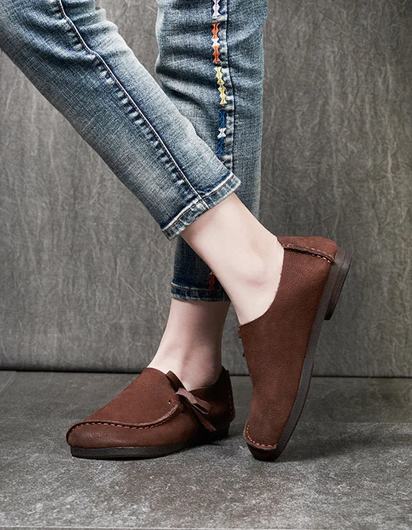 Quick-Dry Running Shoes Spring Leather Soft Women Loafers