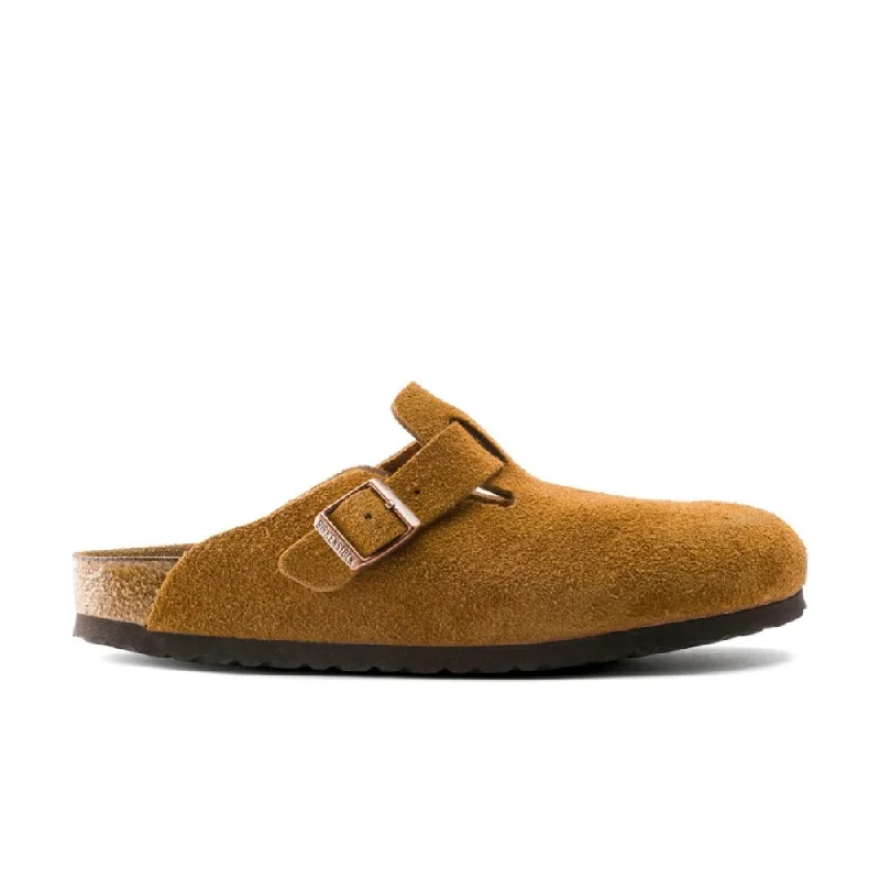 Breathable Loafers Birkenstock Boston Soft Footbed - Mink Suede