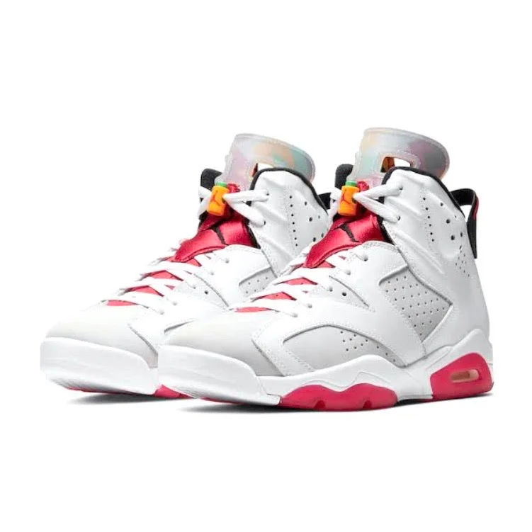 Shock Absorbing Sneakers Air Jordan 6 Retro GS Hare Neutral Grey Black White