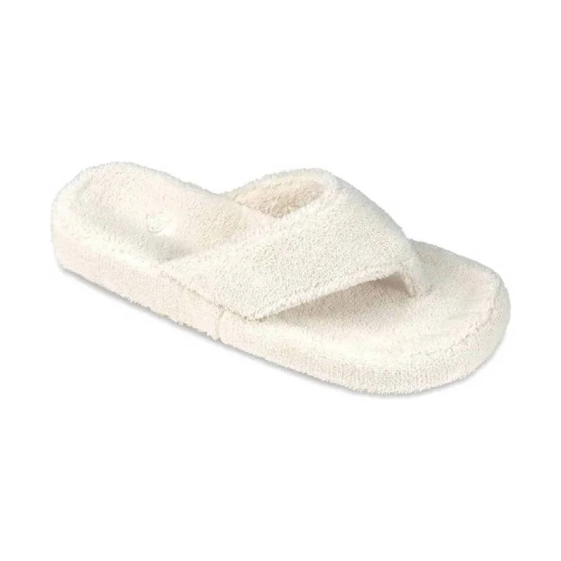 Soft Leather Shoes Acorn Women's Spa Thong Slipper - Natural