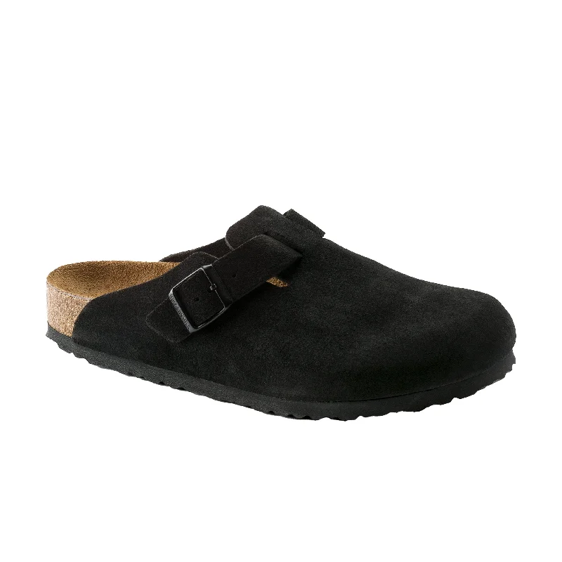 Modern Lightweight Shoes Boston SFB Black Suede Leather
