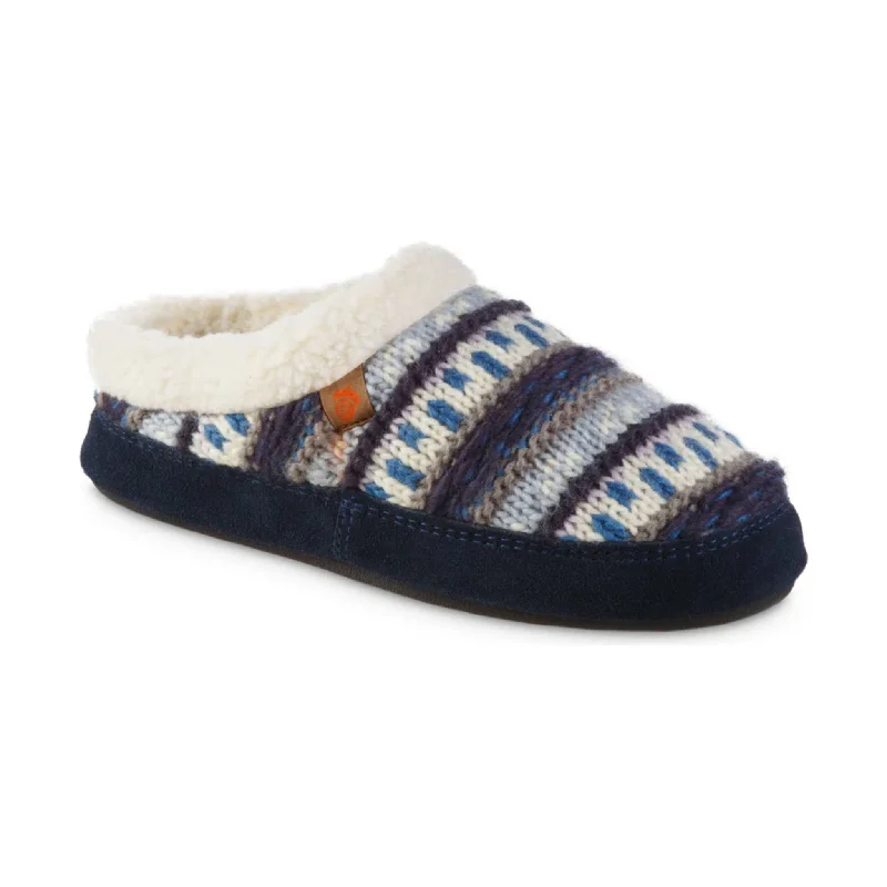 Anti-Slip Running Shoes Acorn Women's Hoodback Slipper - Navy/Blue