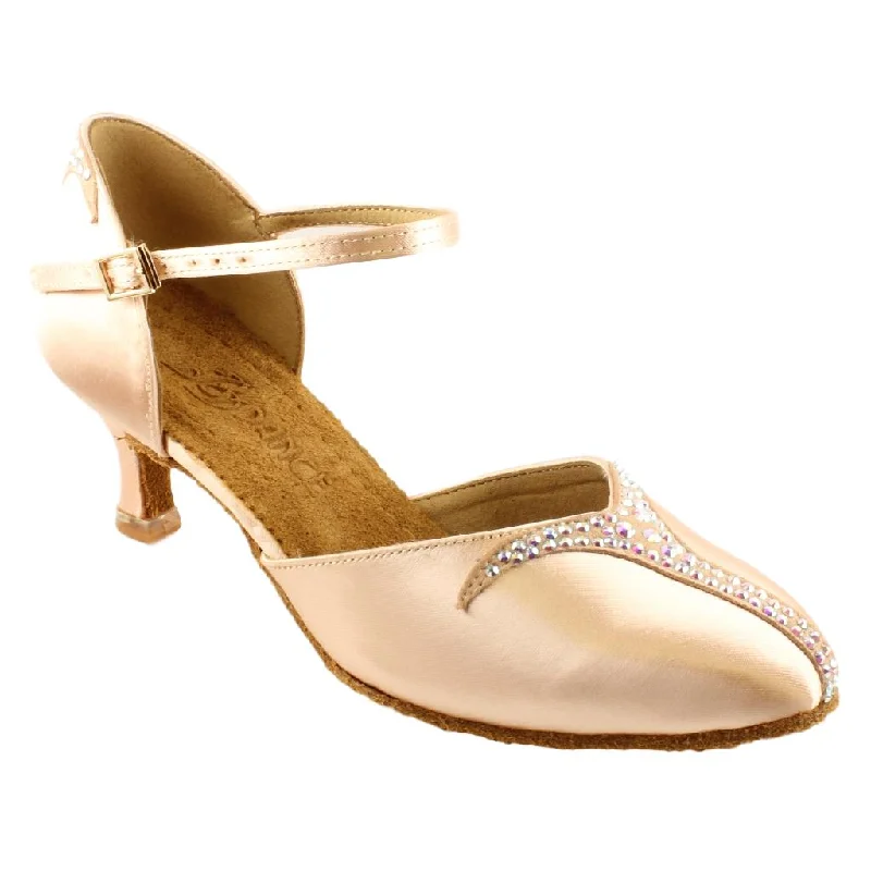Classic Running Shoes Women's Smooth Dance Shoes, Model 159-B, Heel EH11, Tan 1 (Light Tan)