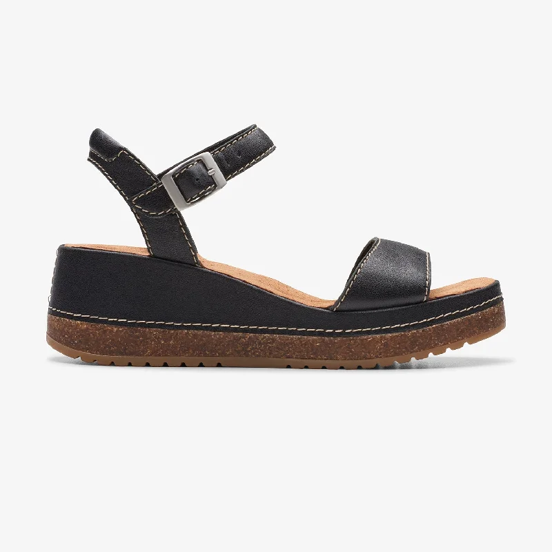 Premium Casual Sneakers Womens - Kassanda Lily Black Leather