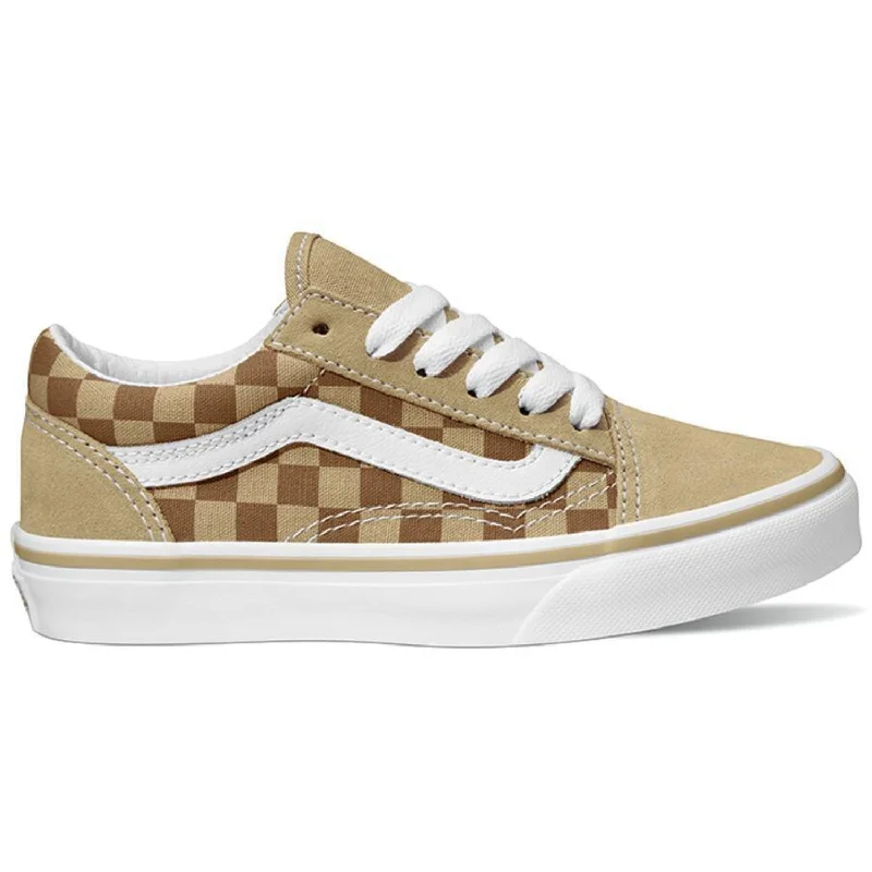 Flexible Street Sneakers VANS Neutral Checkerboard BROWN/TRUE WHITE Old Skool Neutral Checkerboard