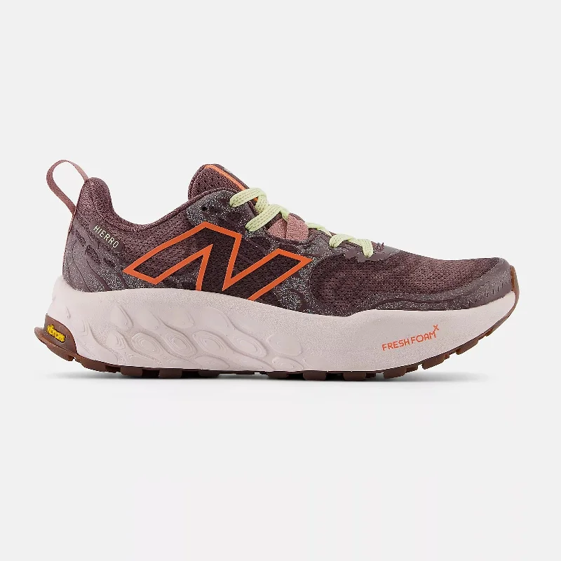 All-Day Cushioned Shoes New Balance Fresh Foam X Hierro v8 Wide | Licorice / Gulf Red / Pink Granite | Womens