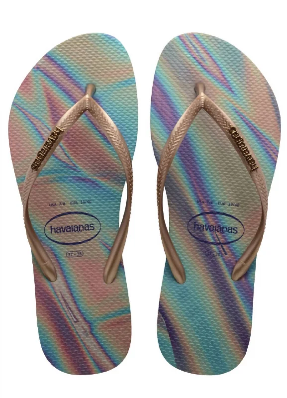 Cozy Foam Shoes Slim Iridescent Sandal In Sand Gray