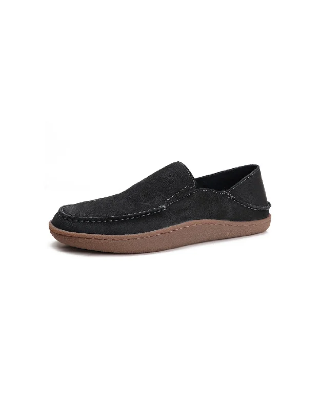 Comfy Lightweight Sneakers Real Leather Comfortable Suede Men's Loafers 38-44