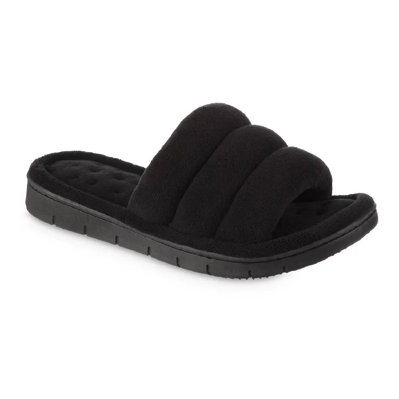 Trendy Walking Sneakers Women's Recycled Aster Slide Slipper In Black