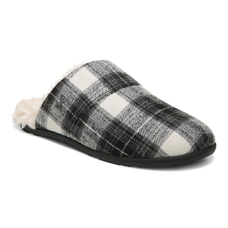 Lightweight Everyday Sneakers Men's Alfons Orthotic Comfort Slipper - Medium Width In Black Plaid