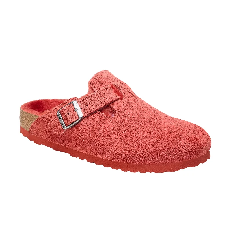 Airy Sport Shoes Boston Shearling Sienna Red Suede Leather/Shearling