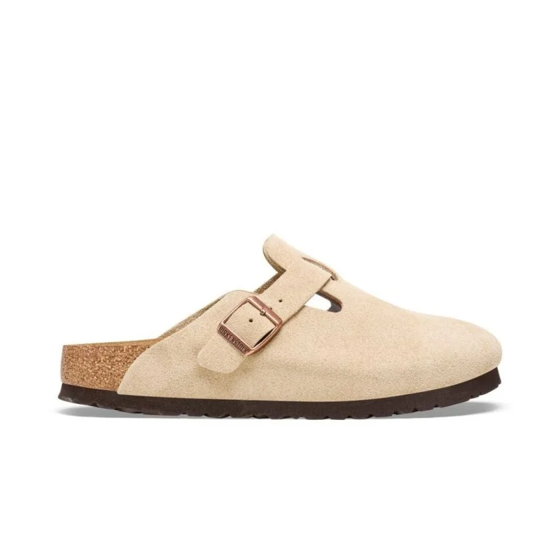 Fashion-Oriented Shoes Birkenstock Boston - Latte Cream Suede