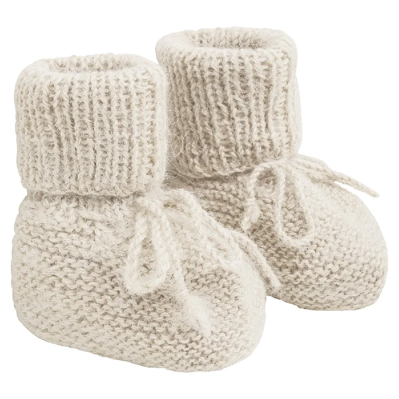 Soft Lightweight Sneakers Huttelihut Off-White Footies Alpaca Wool Knit