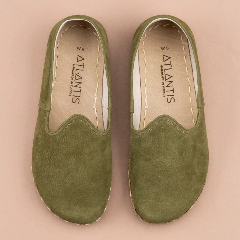 Cushion Foam Sneakers Women's Olive Barefoots
