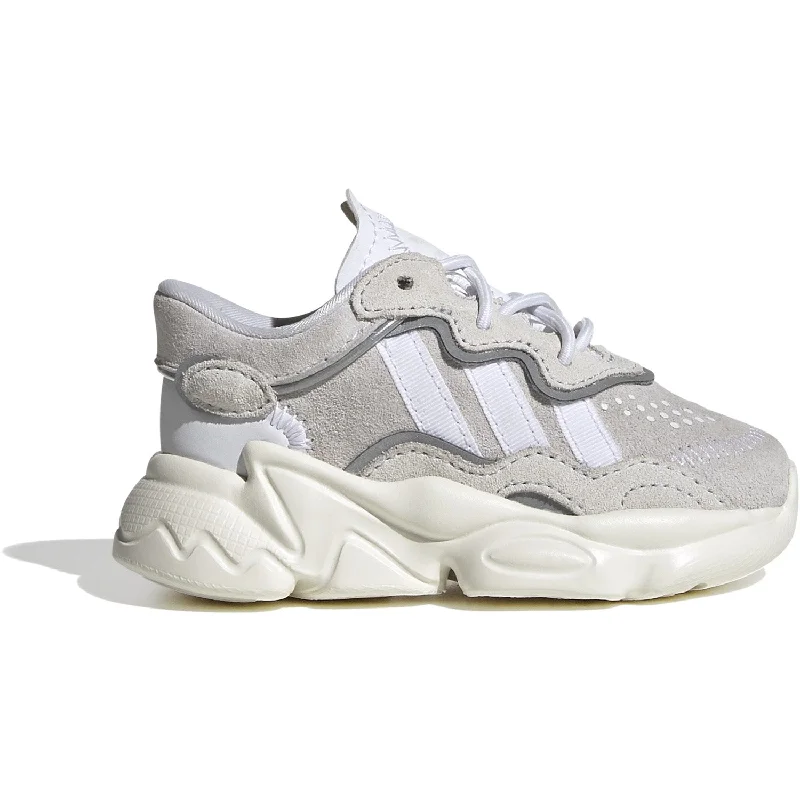 All-Day Wear Shoes adidas Originals Crystal White/Cloud White/Off White Ozweego El I Sneakers All-Day Wear Shoes adidas Originals Crystal White/Cloud White/Off White Ozweego El I Sneakers