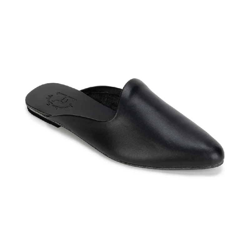 Budget Walking Shoes Nihi -  Pointed Toe Leather Mule | Black