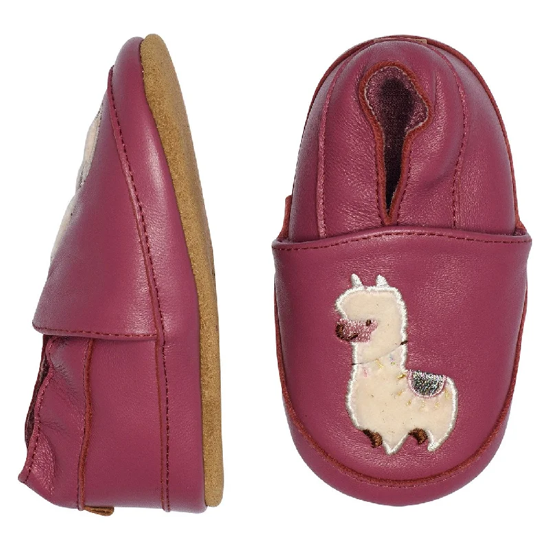 Durable Slip-On Shoes MELTON Red Violet Lama læder hjemmesko