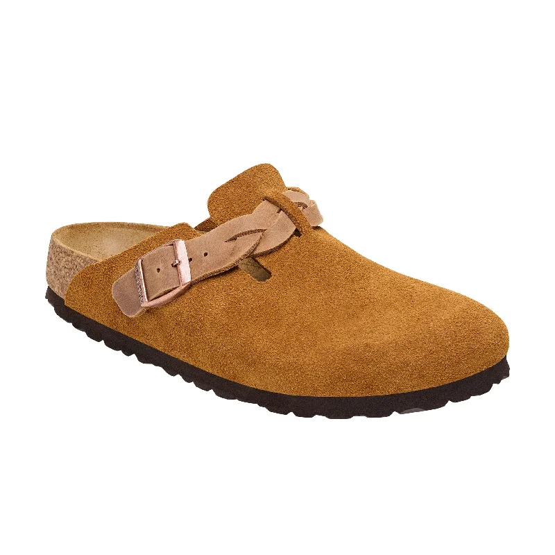 Fashion Slip-On Sneakers Boston Braided Mink Suede Leather