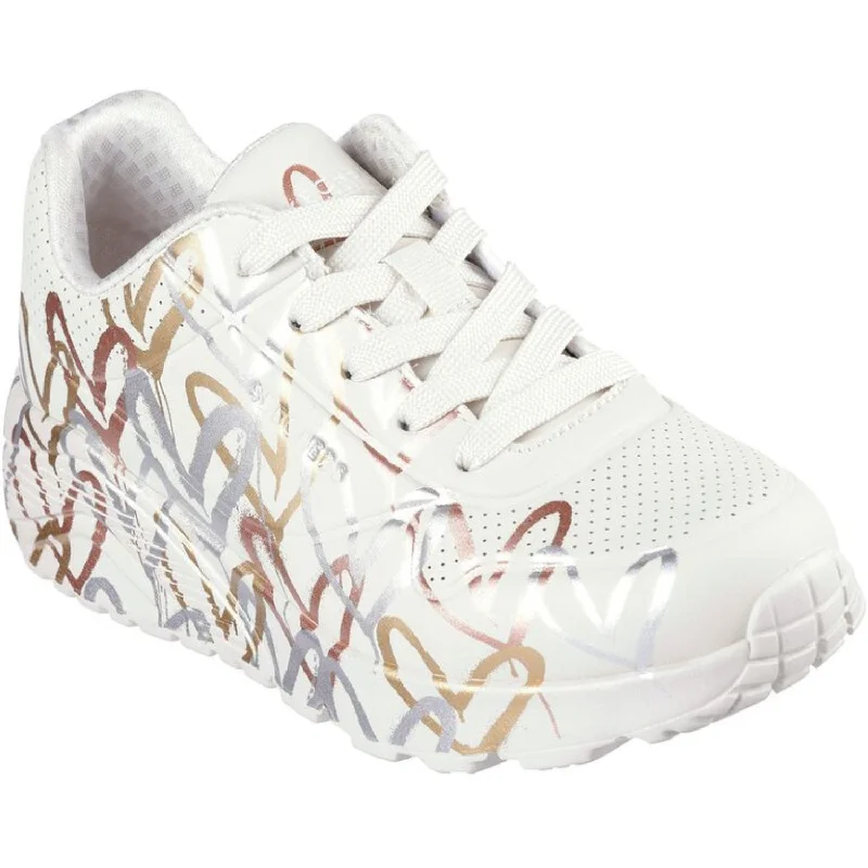 Breathable Comfort Shoes Skechers Uno Lite - Metallic Love Sneakers