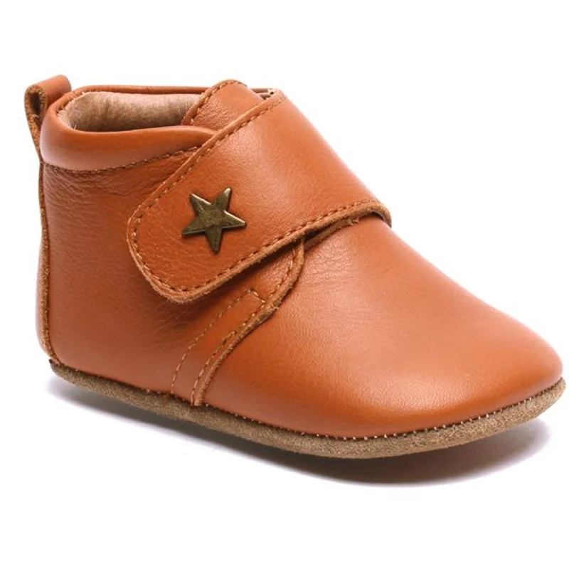 Breathable Stylish Sneakers Bisgaard Indoor Shoes Velcro Star 12301 (cognac)
