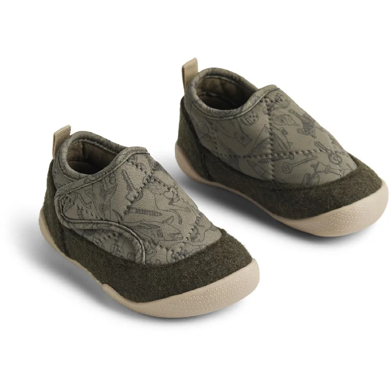 Modern Lightweight Shoes Wheat Dark Green Indoor Shoe Mulle