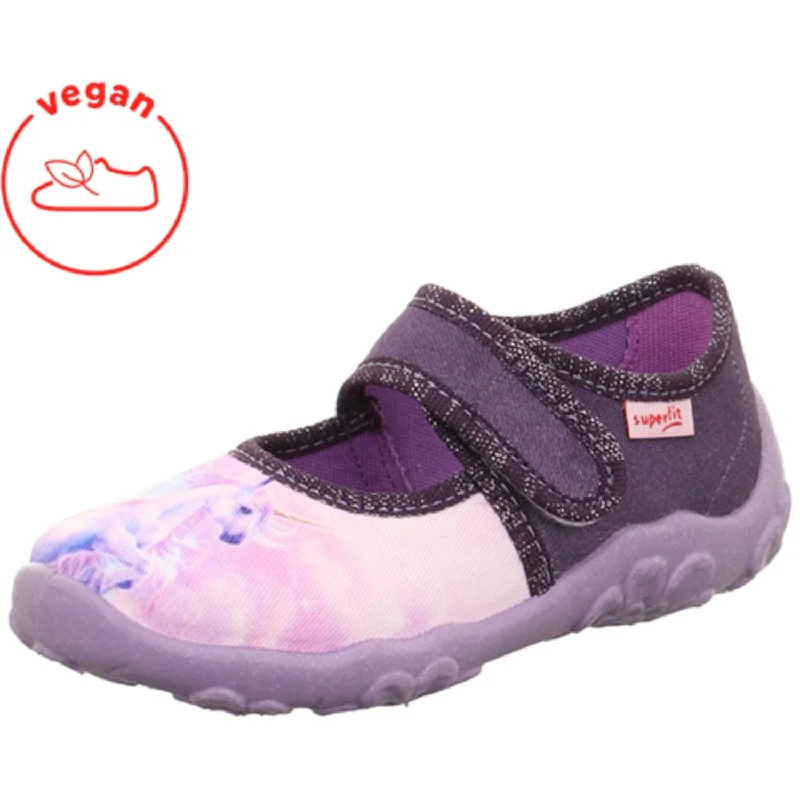 Relaxed Fit Sneakers Superfit Purple Bonny Slippers With Cold Lining