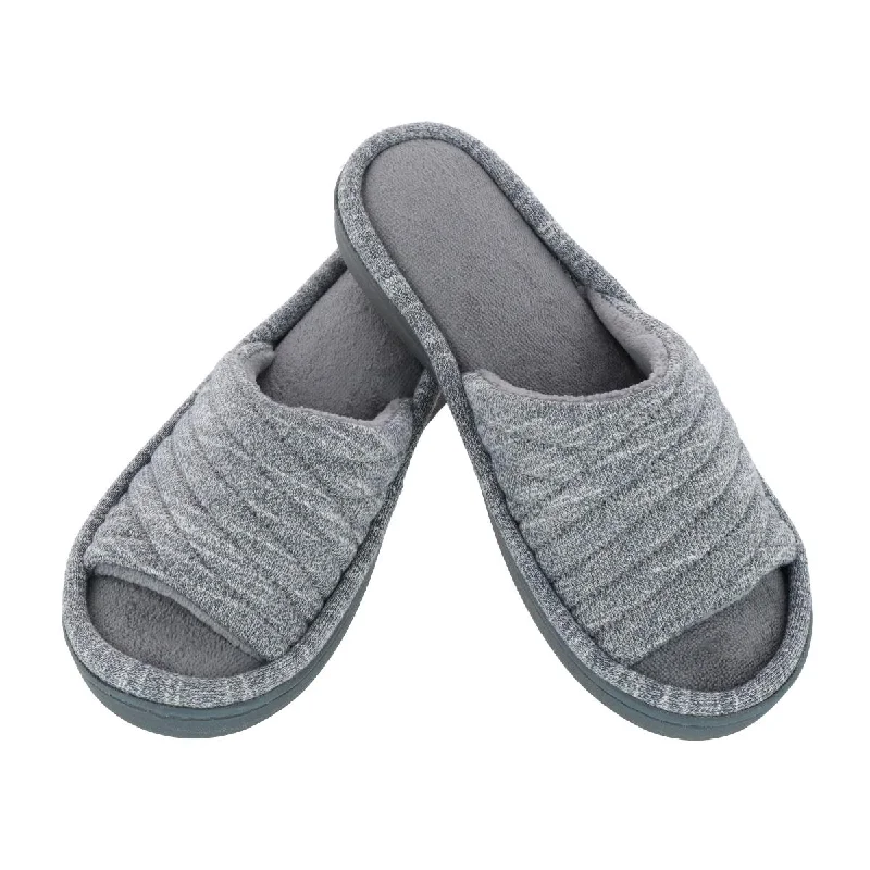 Cozy Foam Shoes Women's Space Dye Open Toe Andrea Slide Slipper