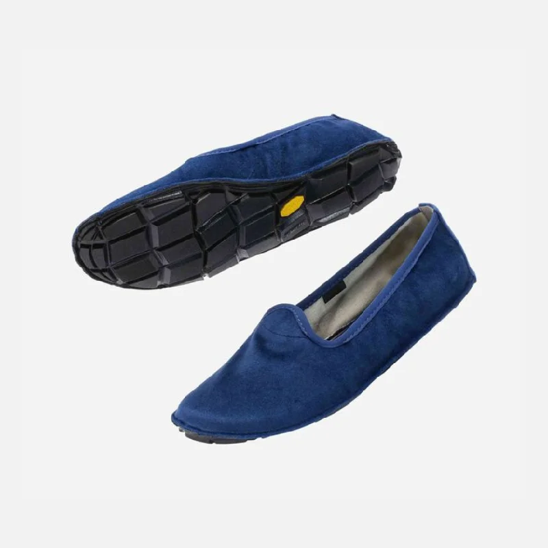 Ultra-Light Casual Shoes Vibram OneQ Slipon Velvet Women's Casual Shoes -Blue