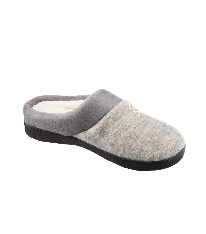 Comfy All-Season Shoes Women's Marisol Microsuede Hoodback Slipper In Heather