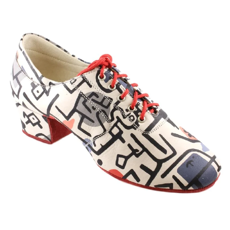 All-Day Cushioned Shoes Practice Dance Shoes, 1205 Flexi, Leather Playing Cards, Red Sole