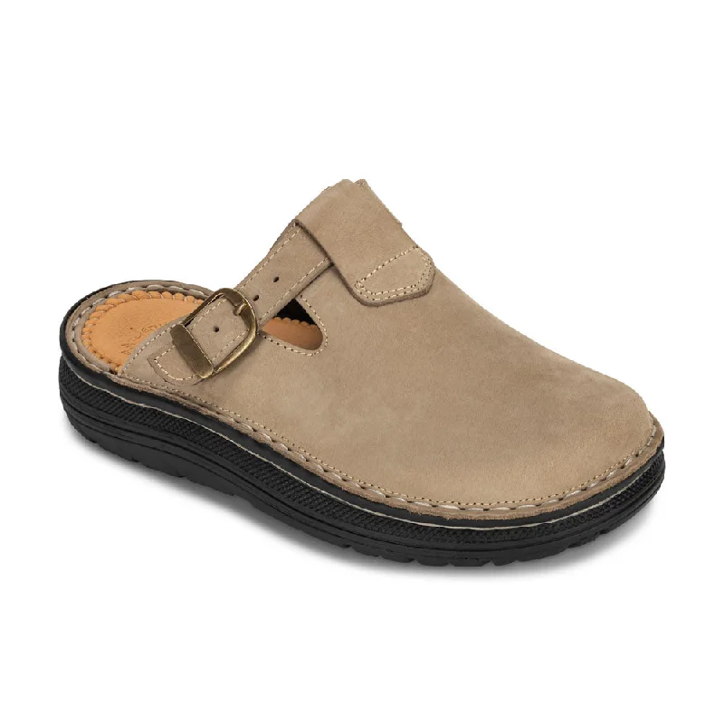 Everyday Lightweight Shoes Sawyer - Leather Clog-Toe Sandal | Olive Nubuck