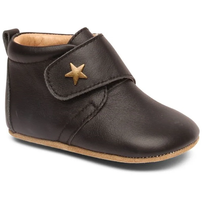 Non-Slip Walking Shoes Bisgaard Indoor Shoes Velcro Star Black