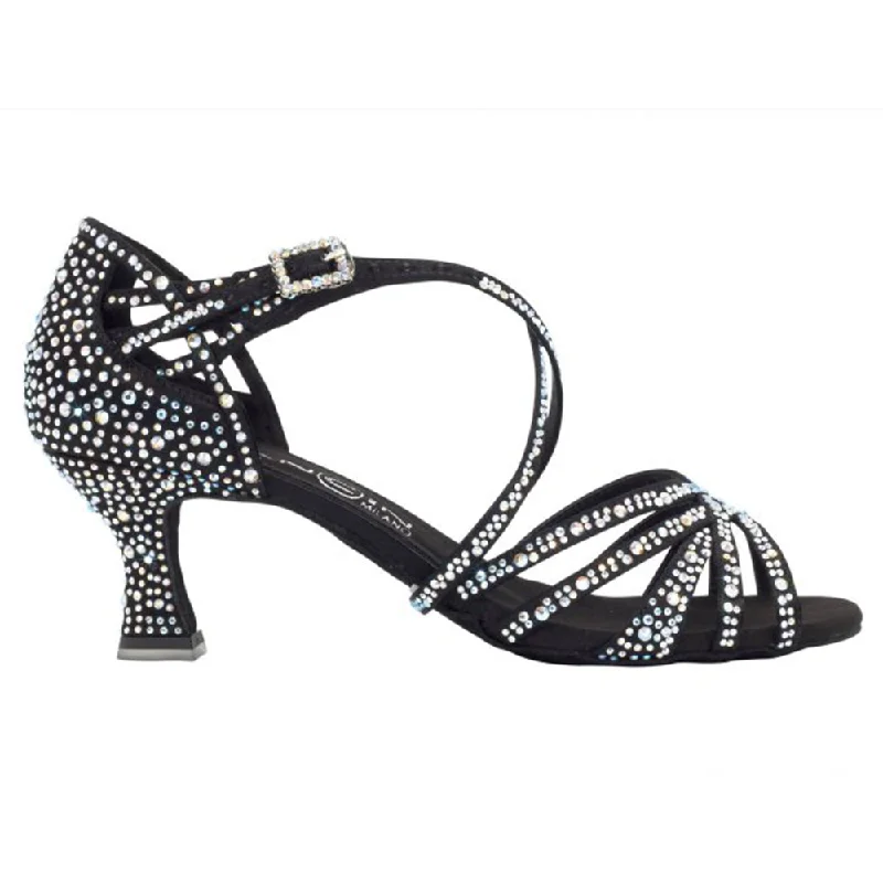 Ultra-Light Casual Shoes Dancin Crossed Ribbon Tie Black
