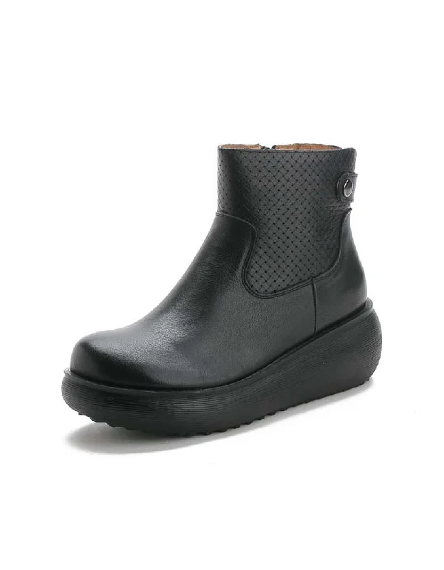 All-Day Cushioned Shoes Winter Autumn Retro Wedge Winter Boots