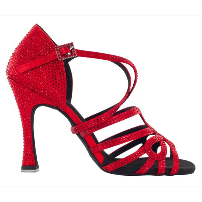 Non-Slip Running Shoes Dancin “federica Giacò” In Red Satin