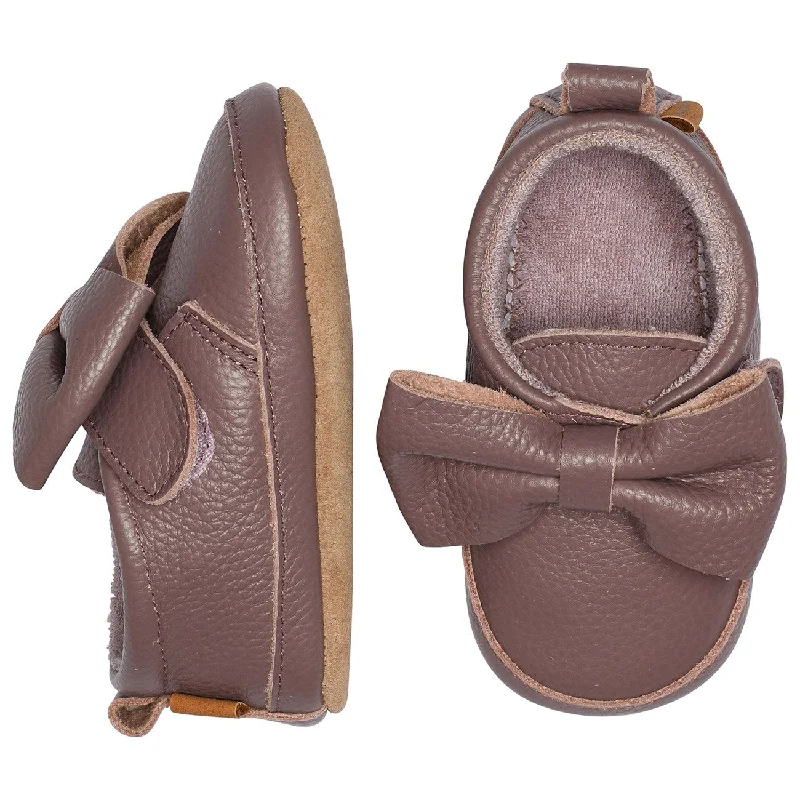 Active Wear Sneakers MELTON Elderberry Bow læder hjemmesko