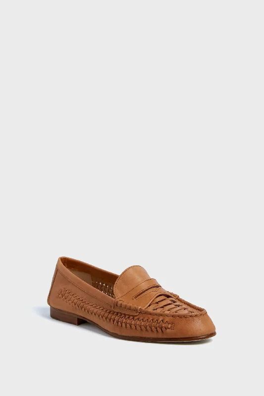 Sporty Slip-On Sneakers Natural Penny Woven Loafers