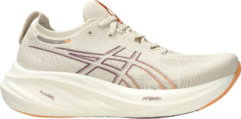 Breathable Loafers Asics Gel Nimbus 26 Womens Running Shoes - Beige