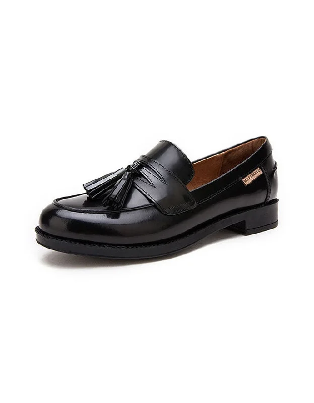 Relaxed Fit Sneakers Tassel Style Genuine Leather Loafers