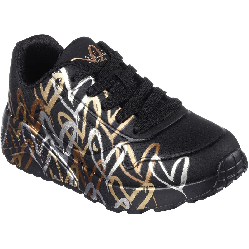 Minimalist Running Shoes Skechers Uno Lite - Metallic Love Sneakers