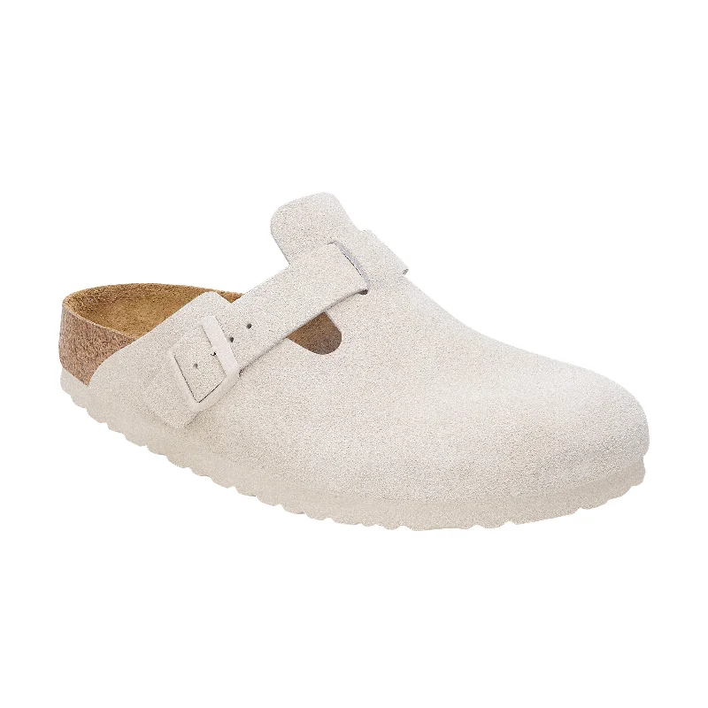 Flexible Athletic Shoes Boston SFB Antique White Suede Leather