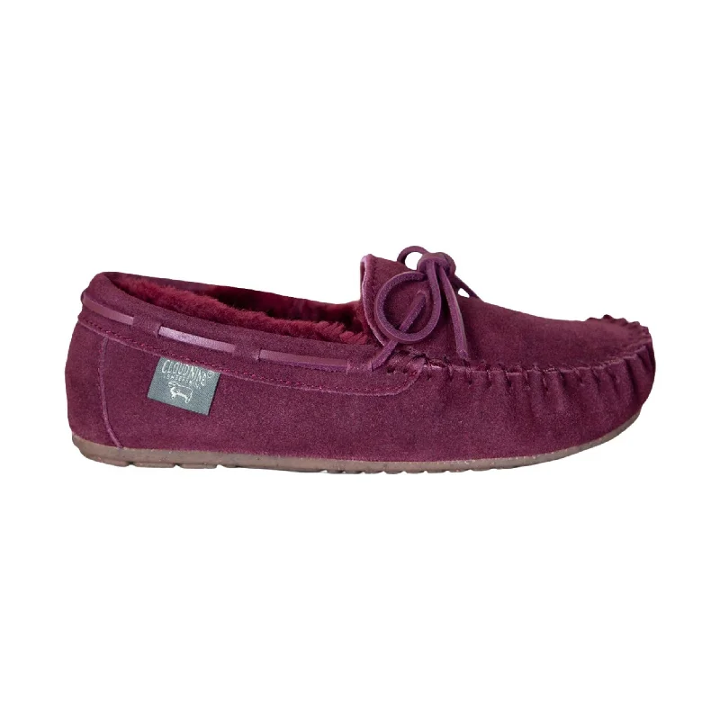 High-Comfort Shoes Cloud Nine Women's Moccasins Slippers - Burgundy