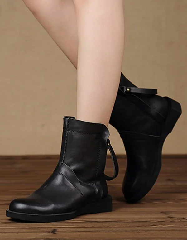 Flexible Everyday Sneakers Autumn Winter Retro Handmade Short Boots