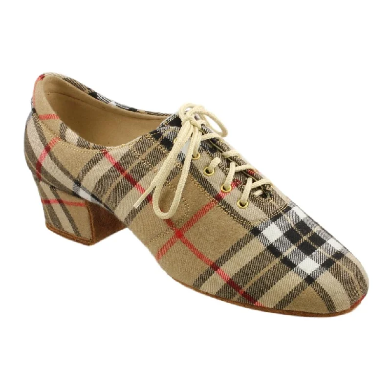 Ergonomic Casual Sneakers Practice Dance Shoes, 1205 Flexi, Beige Grid