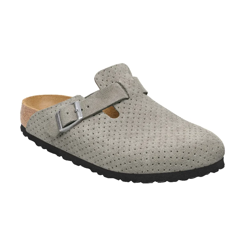 All-Day Running Shoes Boston Stone Coin Embossed Suede Leather