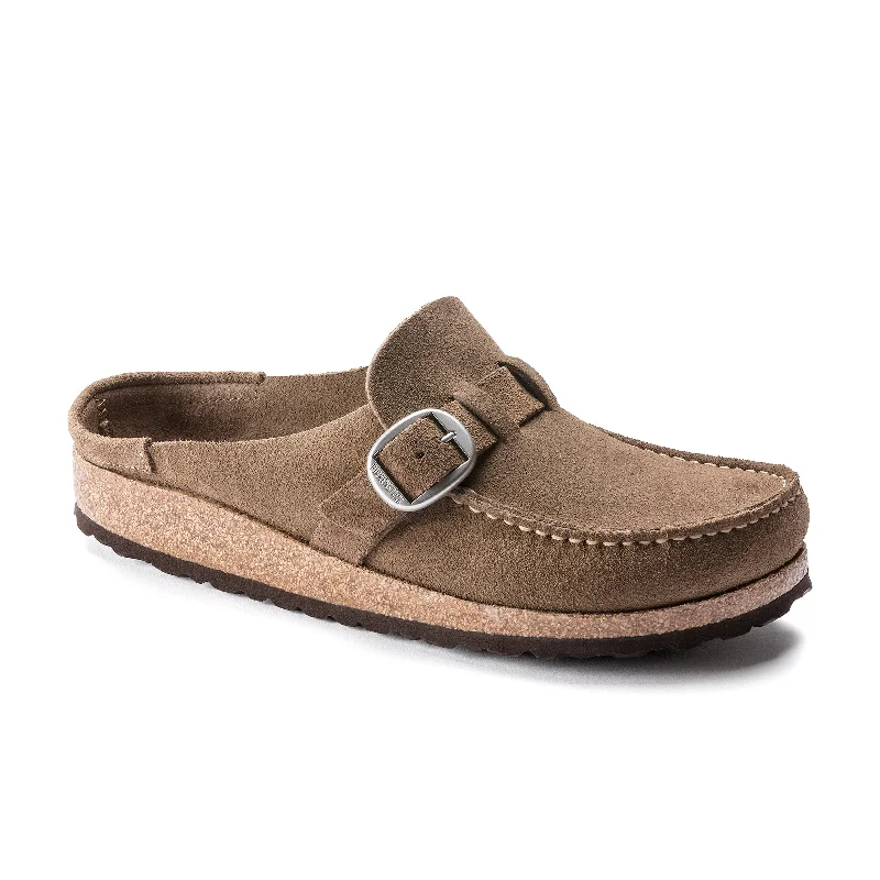 Minimalist Casual Sneakers Buckley Grey Taupe Suede Leather