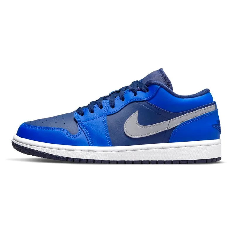 Durable Slip-On Shoes Women's Air Jordan 1 Low Blue Stealth Grey
